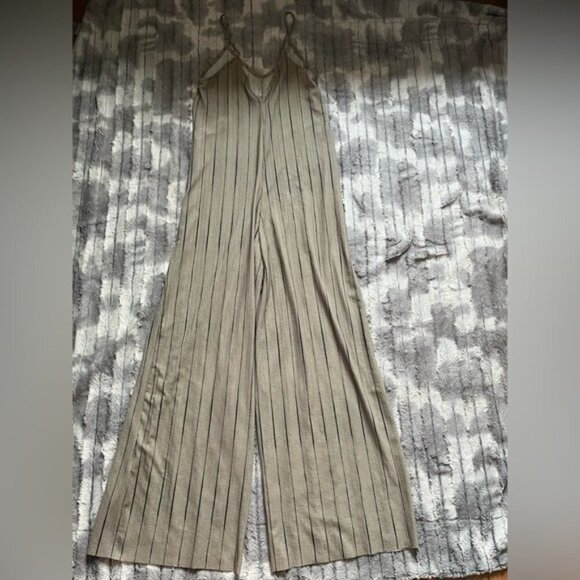 Zara Striped Flowy Jumpsuit with Straps Size Small - Picture 3 of 10